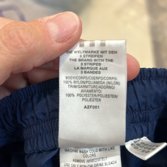 Adidas men’s Blue Jogger track pants with White Stripes size large. - Picture 12 of 12